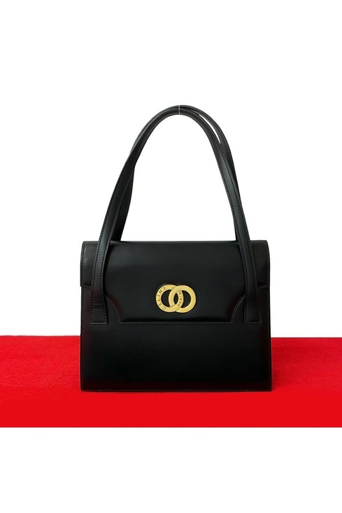 Celine Handbags - Celine Vintage Circle Logo Hardware Calf Leather Handbag Mini
